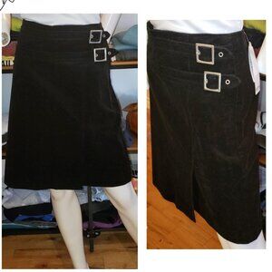 black corduroy skirt size small 6 -7